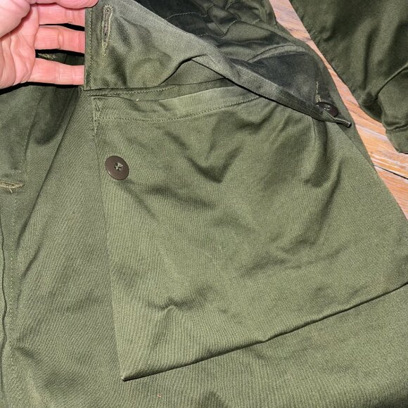 C50 Gorgeous vintage army coat /pit to pit-25/no flaws! removable wool fleece - Picture 4 of 10